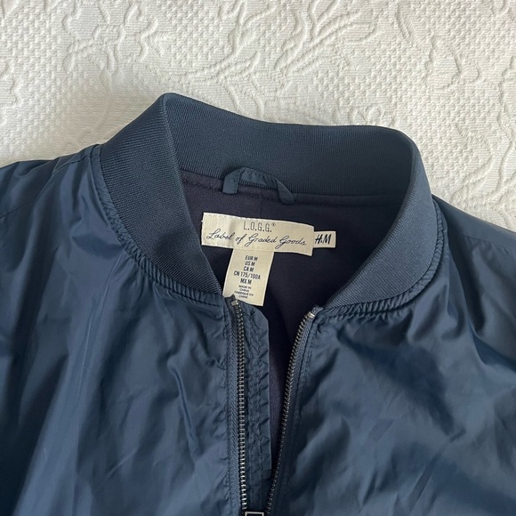 Men's Navy Bomber Jacket - Picture 4 of 7